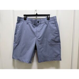 Banana Republic Mens Blue Grey Flat Front Chino Shorts Size 36 Golf Casual